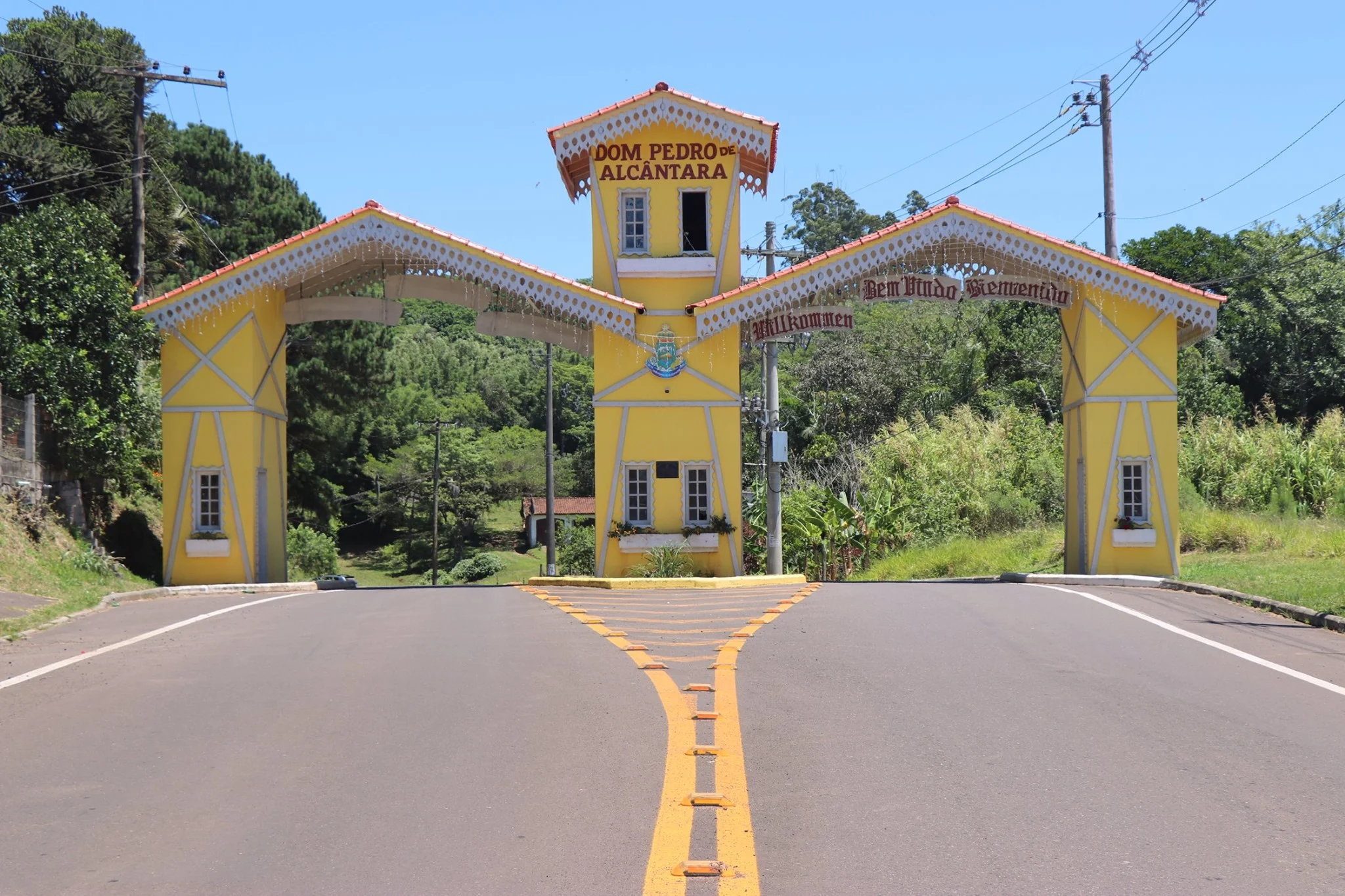 Pórtico da cidade em estilo Enxaimel